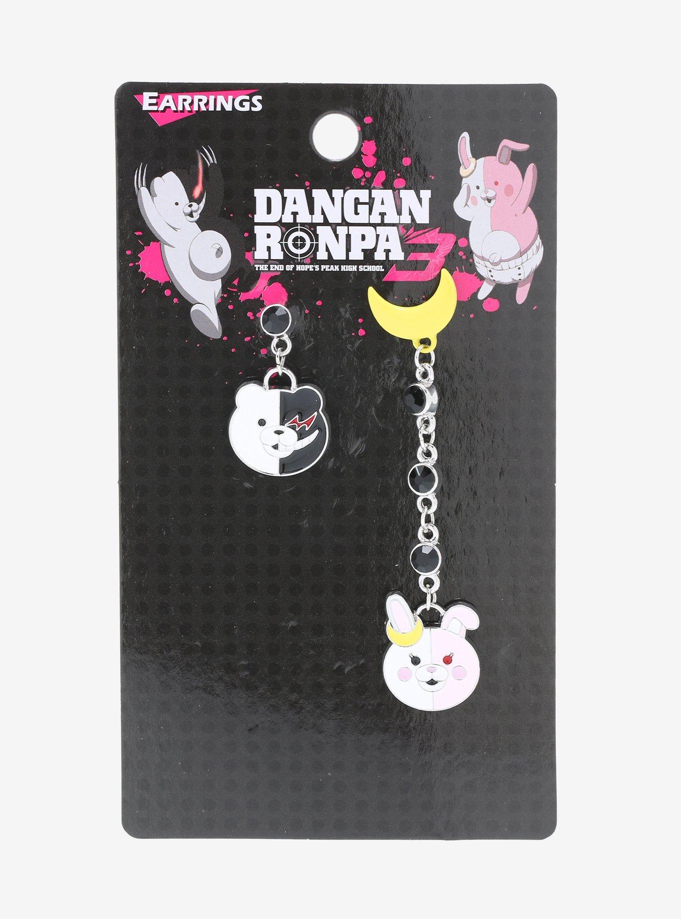 Danganronpa 3: The End Of Hope's Peak High School Monokuma & Monomi Mismatch Earrings, , alternate