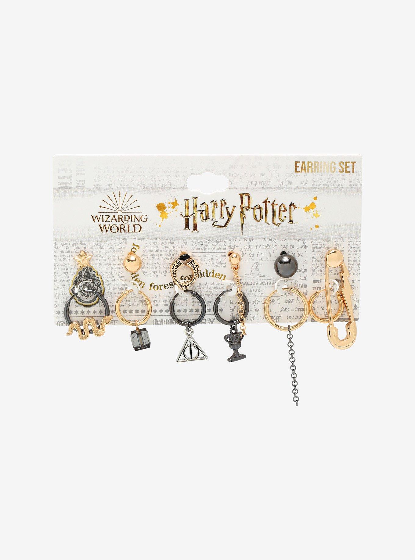 Harry Potter Gold Icon Mismatch Earrings, , alternate