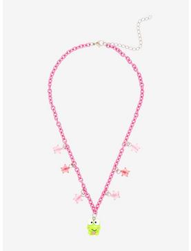 Keroppi Pink Charm Necklace, , hi-res