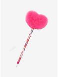 Pink Heart Pom Pen, , alternate