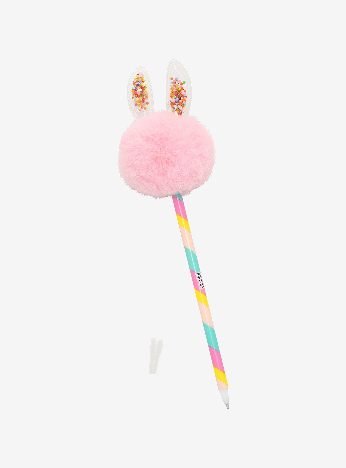 Pink Bunny Pom Pen, , alternate