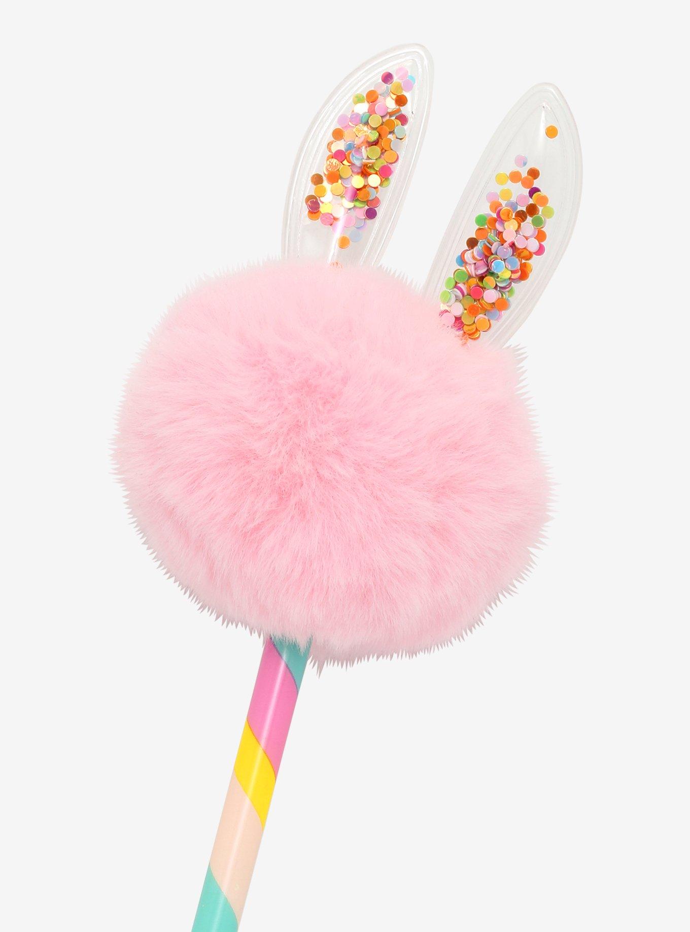 Pink Bunny Pom Pen, , alternate