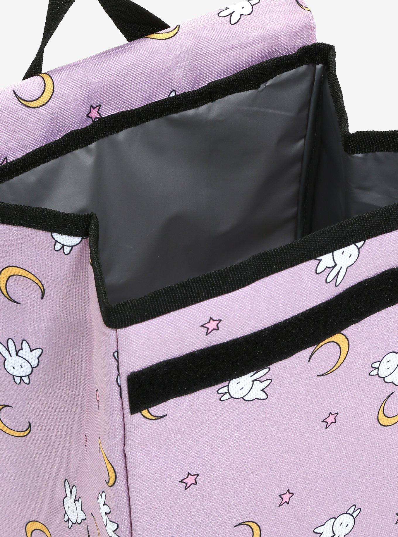 Sailor Moon Crescent Moons & Bunnies Allover Print Lunch Sack, , alternate
