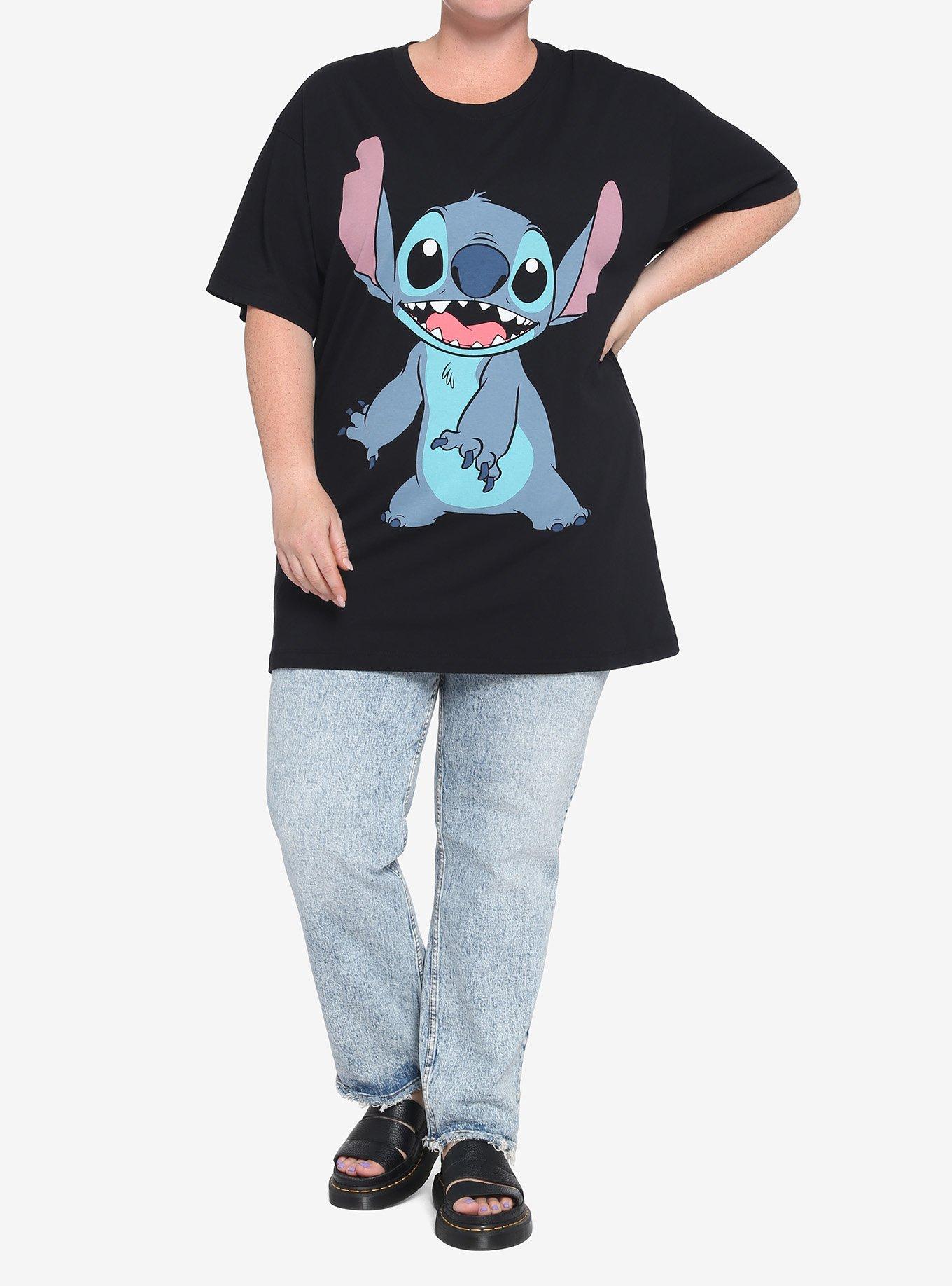 Disney Lilo & Stitch Jumbo Stitch Girls Boyfriend Fit T-Shirt Plus Size, MULTI, alternate