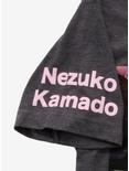 Demon Slayer: Kimetsu no Yaiba Nezuko Kamado Kanji Women's T-Shirt - BoxLunch Exclusive, HEATHER GREY, alternate