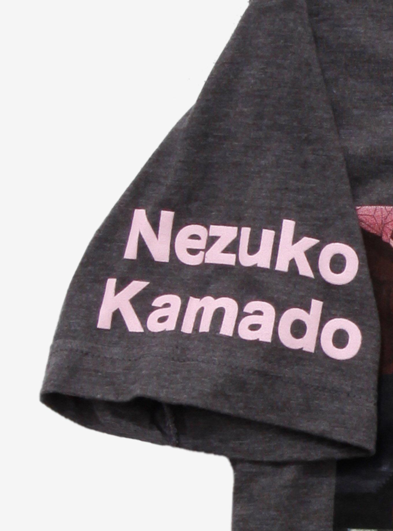 Demon Slayer: Kimetsu no Yaiba Nezuko Kamado Kanji Women's T-Shirt - BoxLunch Exclusive, HEATHER GREY, alternate