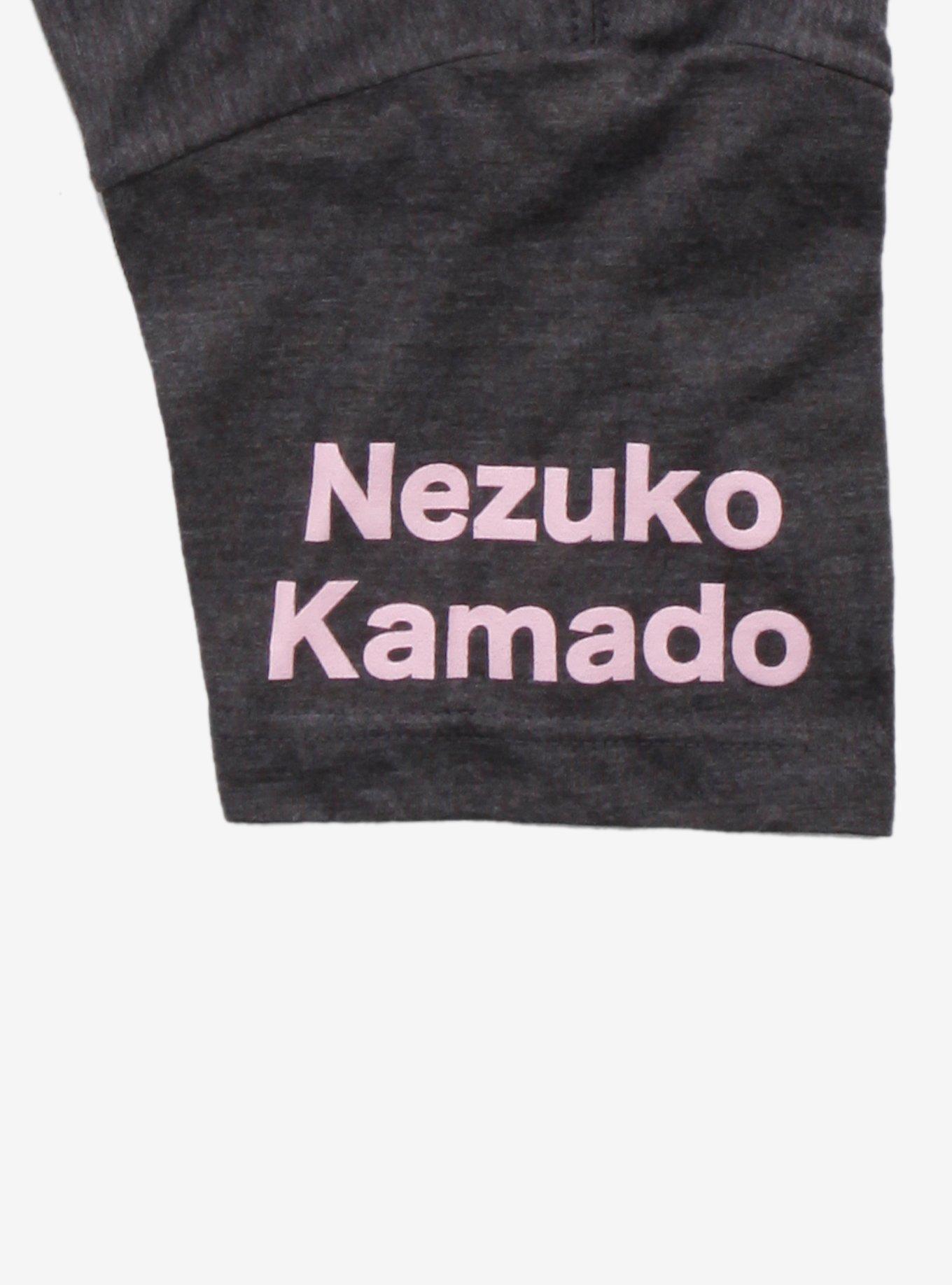 Demon Slayer: Kimetsu no Yaiba Nezuko Kamado Kanji Women's T-Shirt - BoxLunch Exclusive, HEATHER GREY, alternate
