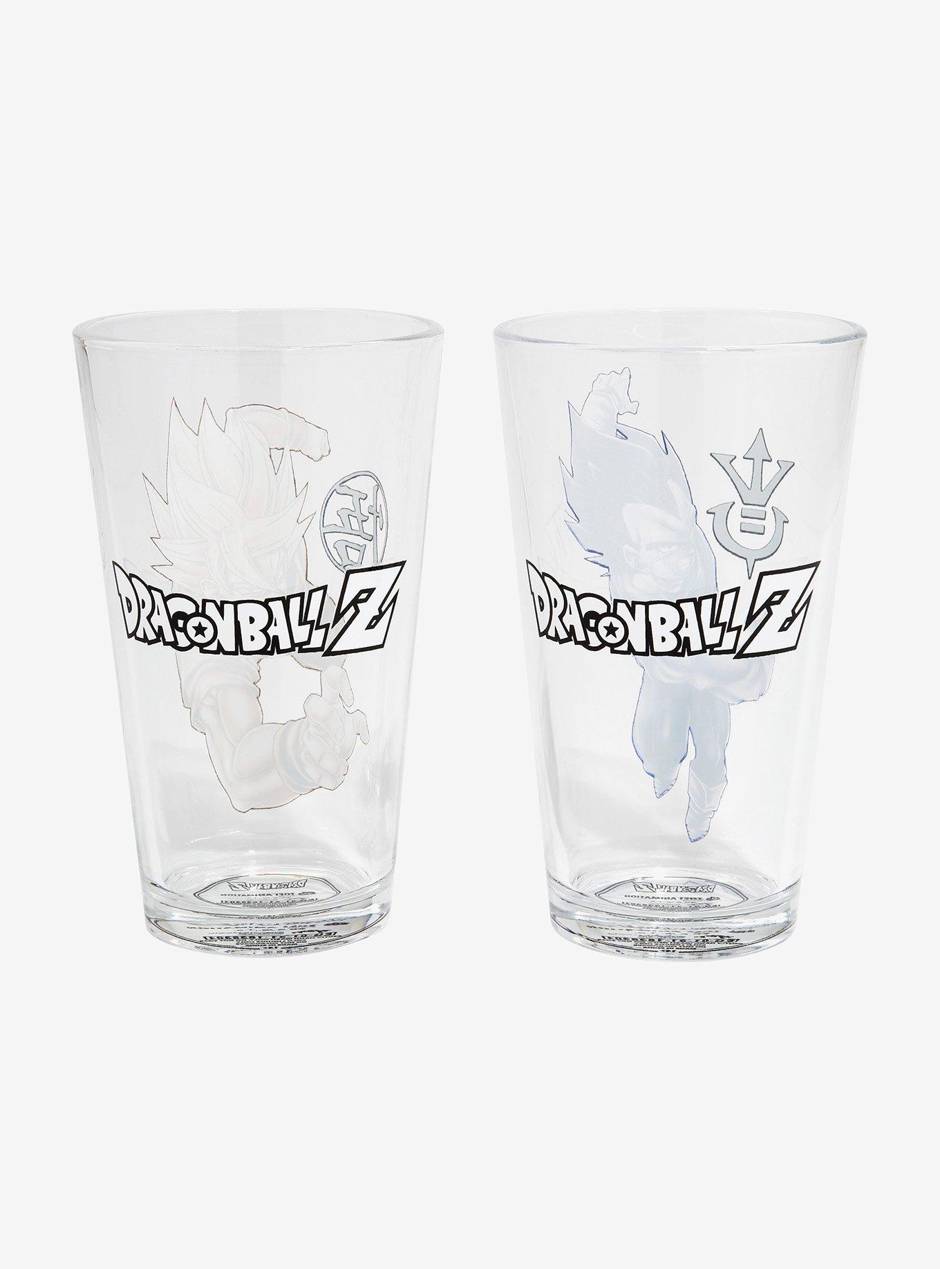 Dragon Ball Z Goku & Vegeta Monochrome Pint Glass Set, , alternate