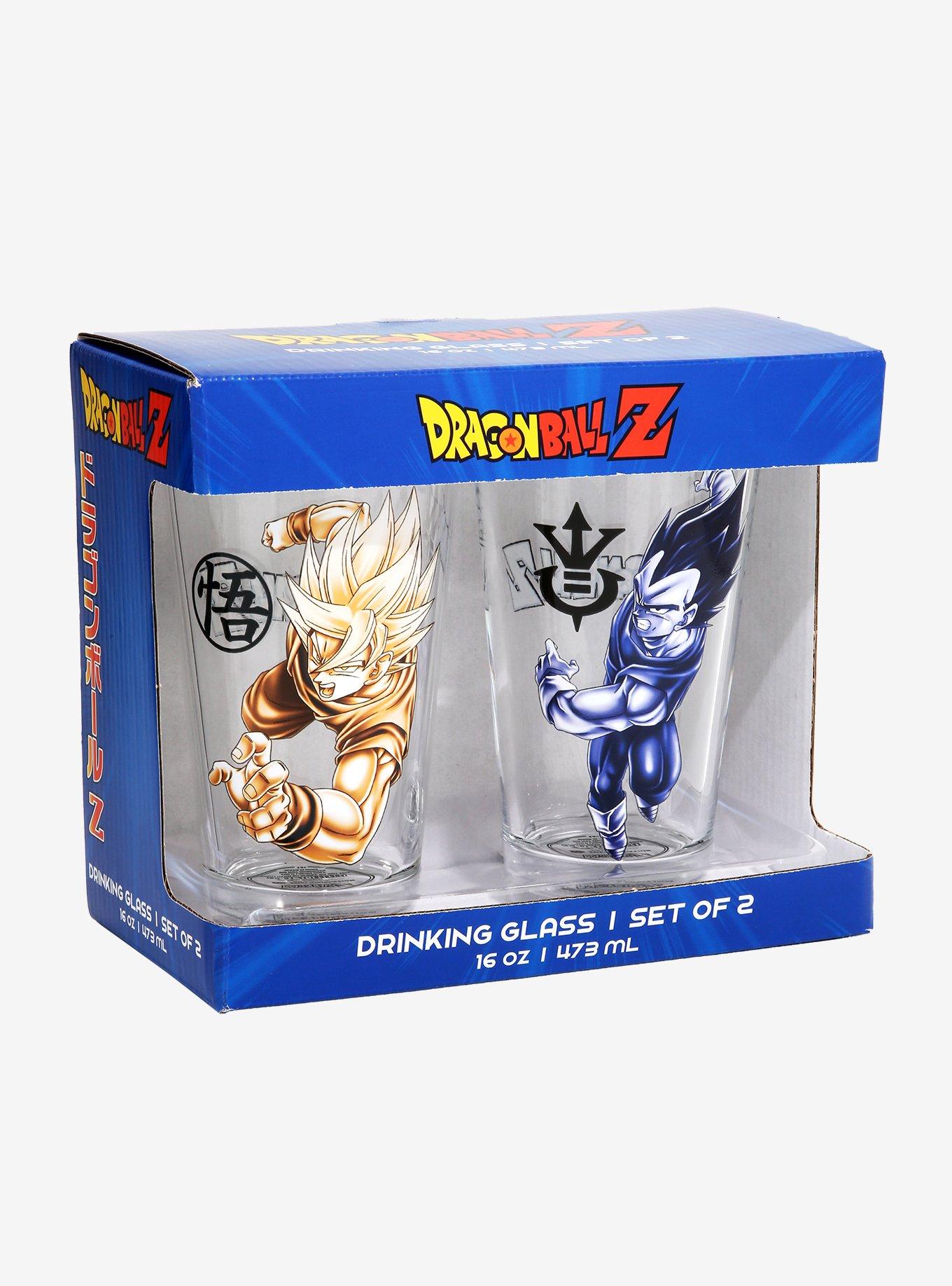 Dragon Ball Z Goku & Vegeta Monochrome Pint Glass Set, , alternate