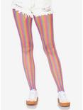 Glitter Rainbow Stripe Fishnet Tights, , alternate