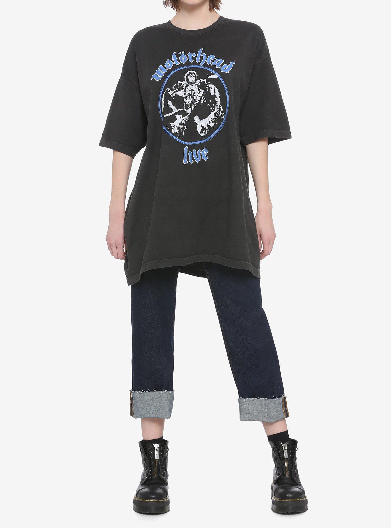 Motorhead Live Washed Extra Oversized Girls T-Shirt, BLACK, alternate