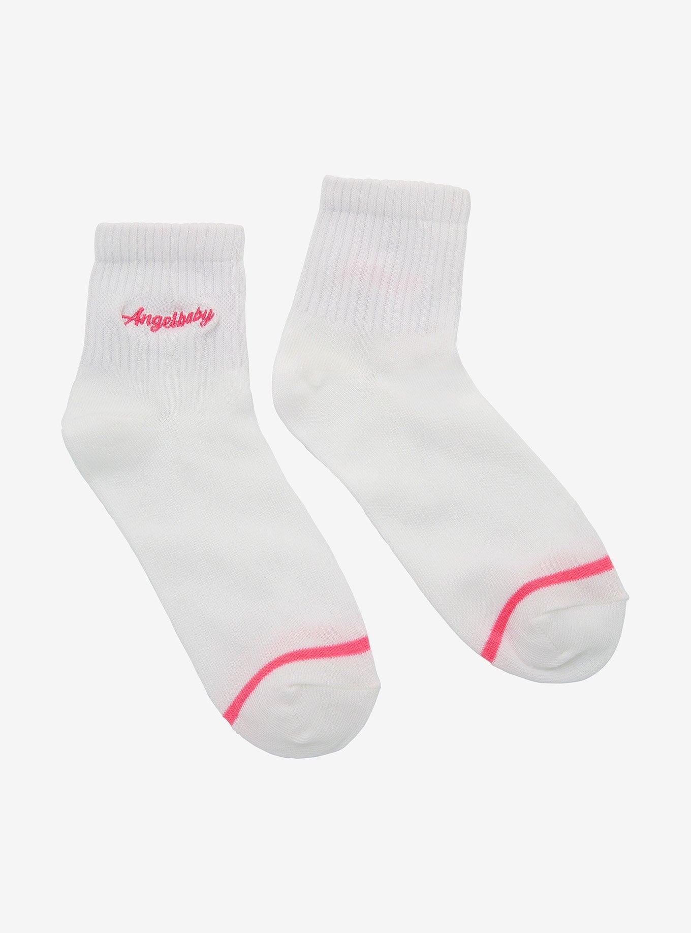 Angelbaby Embroidered Ankle Socks, , alternate