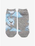 Yokai Dog Grey No-Show Socks, , alternate