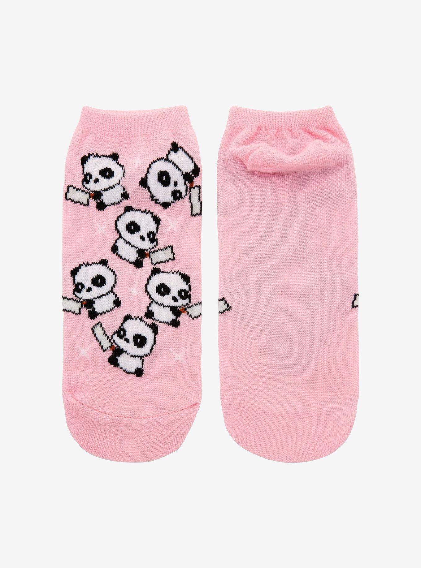 Panda Knife No-Show Socks, , alternate