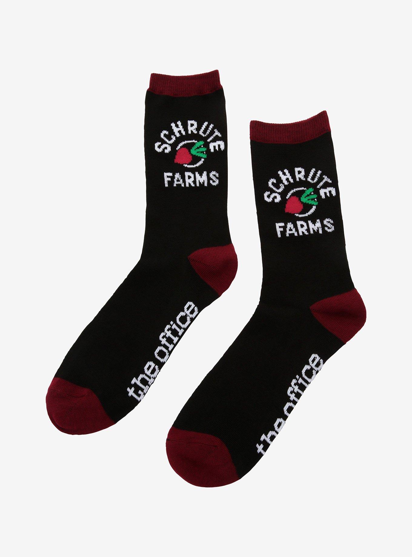 The Office Schrute Farms Crew Socks, , alternate