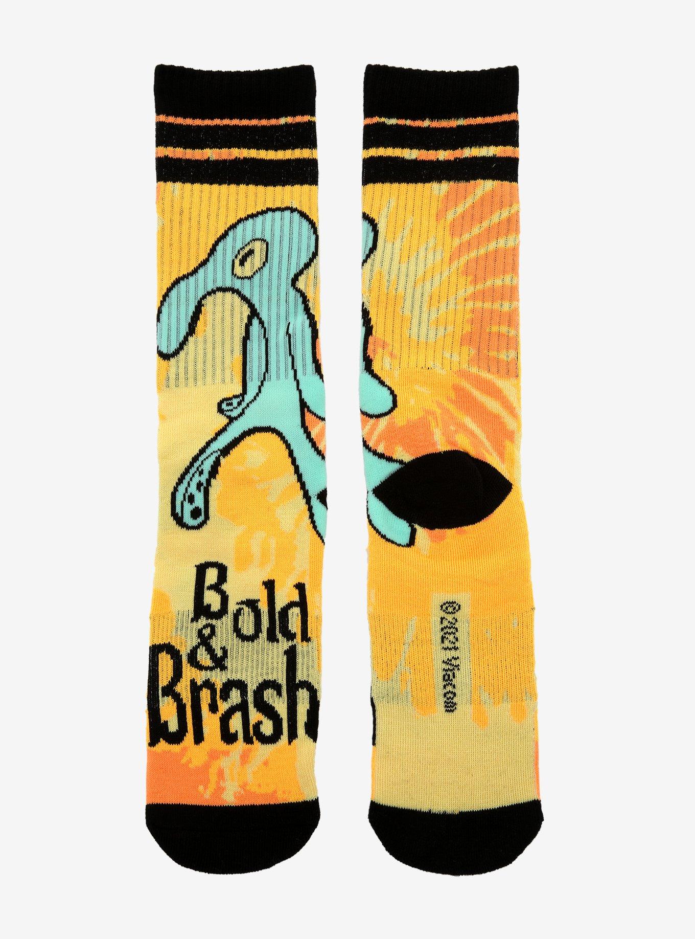SpongeBob SquarePants Bold & Brash Crew Socks, , alternate