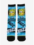 SpongeBob SquarePants Tired Blue Wash Crew Socks, , alternate