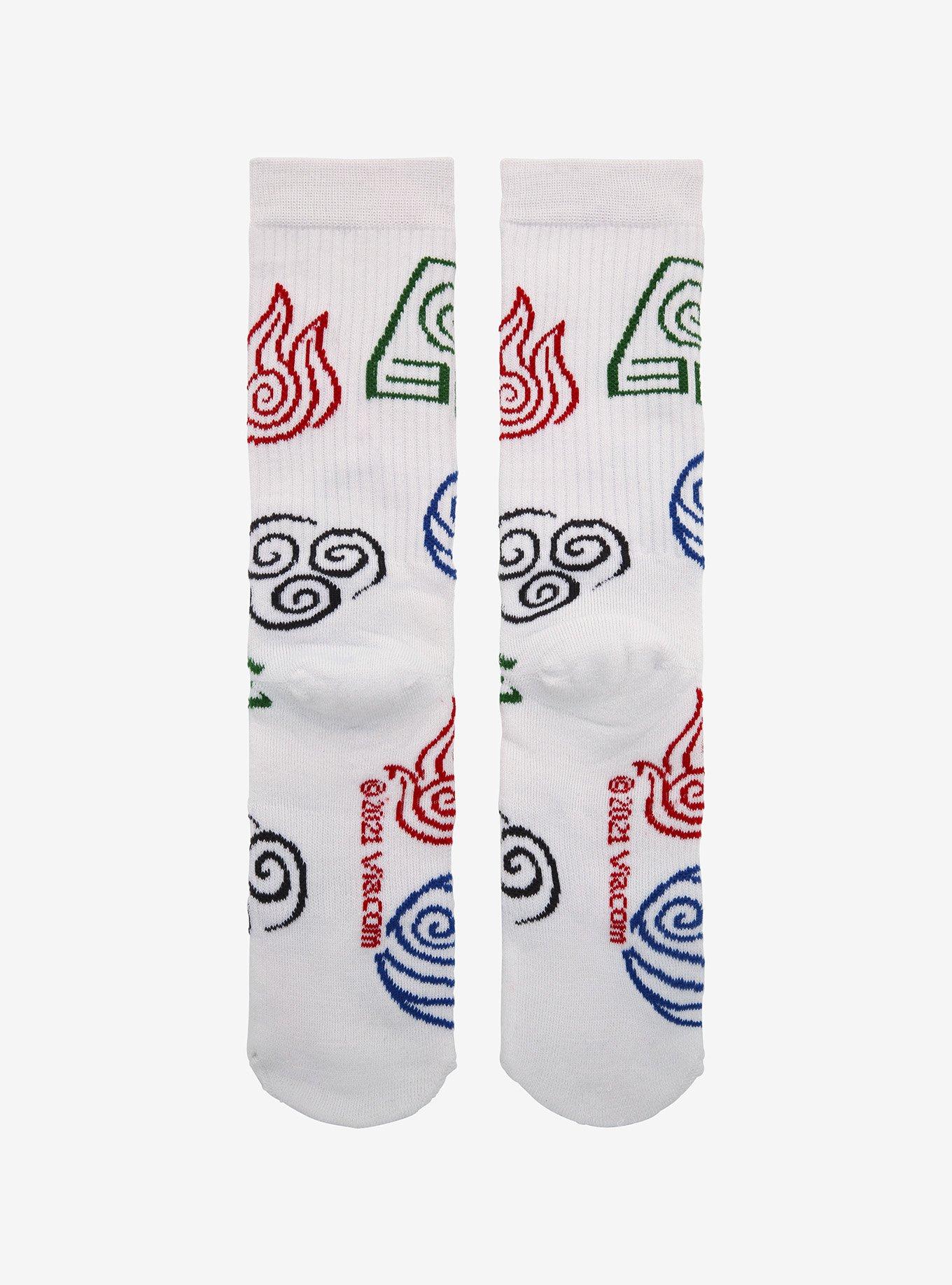 Avatar: The Last Airbender Element Symbols Crew Socks, , alternate