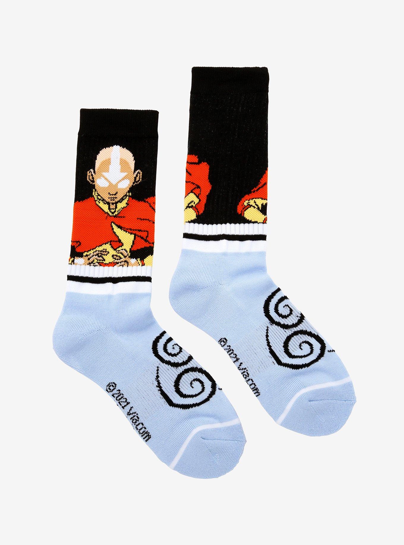 Avatar: The Last Airbender Aang Avatar State Crew Socks, , alternate