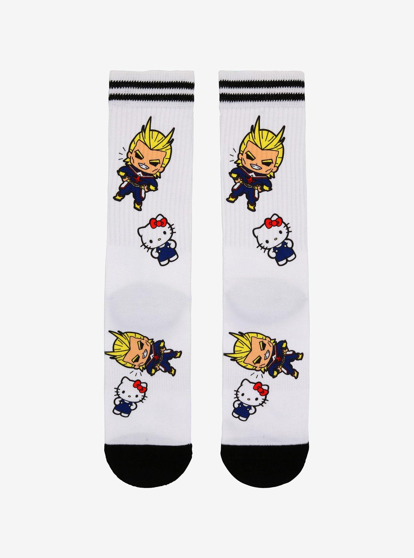 My Hero Academia X Hello Kitty And Friends Hello Kitty All Might Crew Socks, , alternate