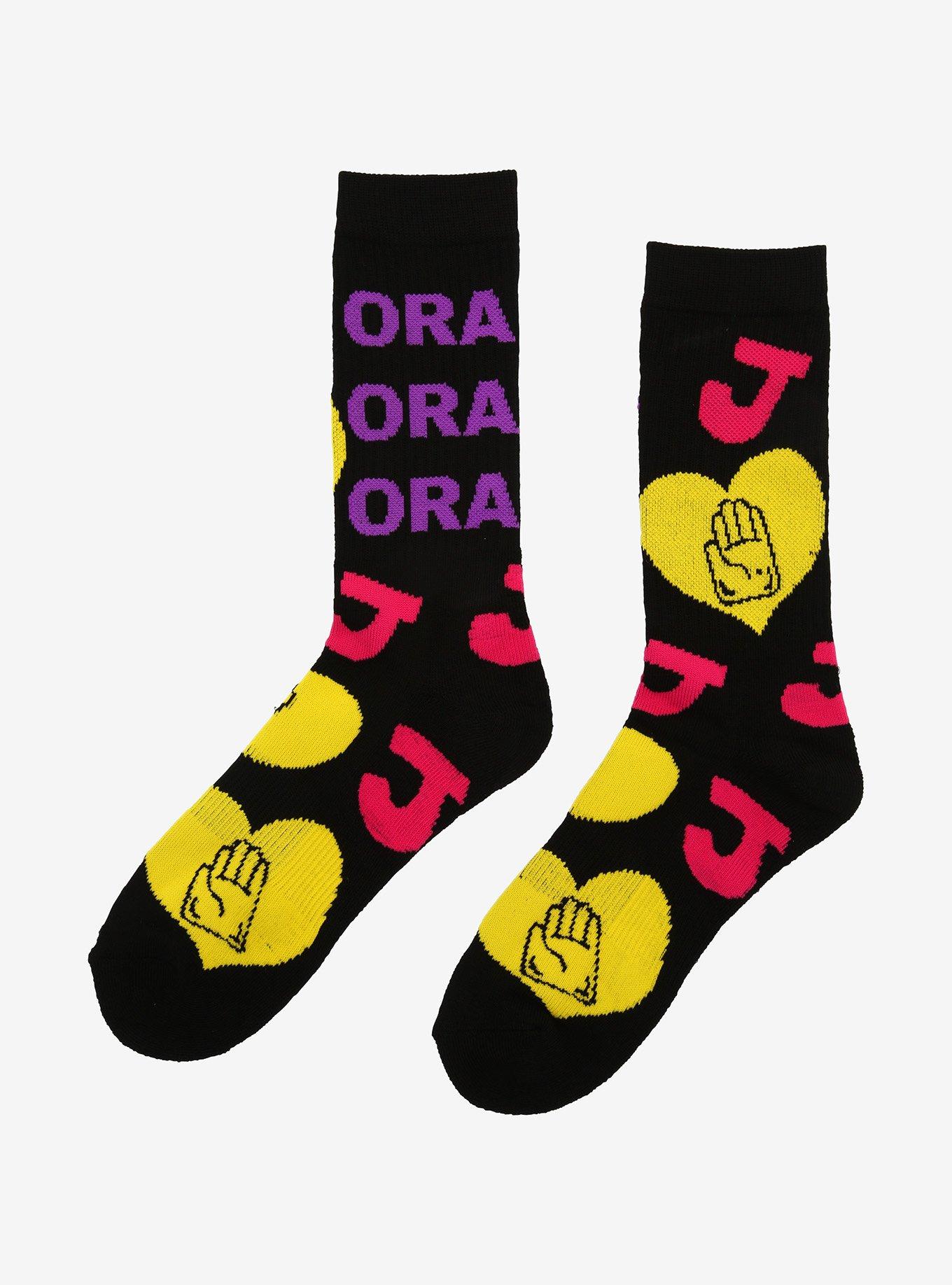 JoJo's Bizarre Adventure Jotaro ORA ORA Crew Socks, , alternate