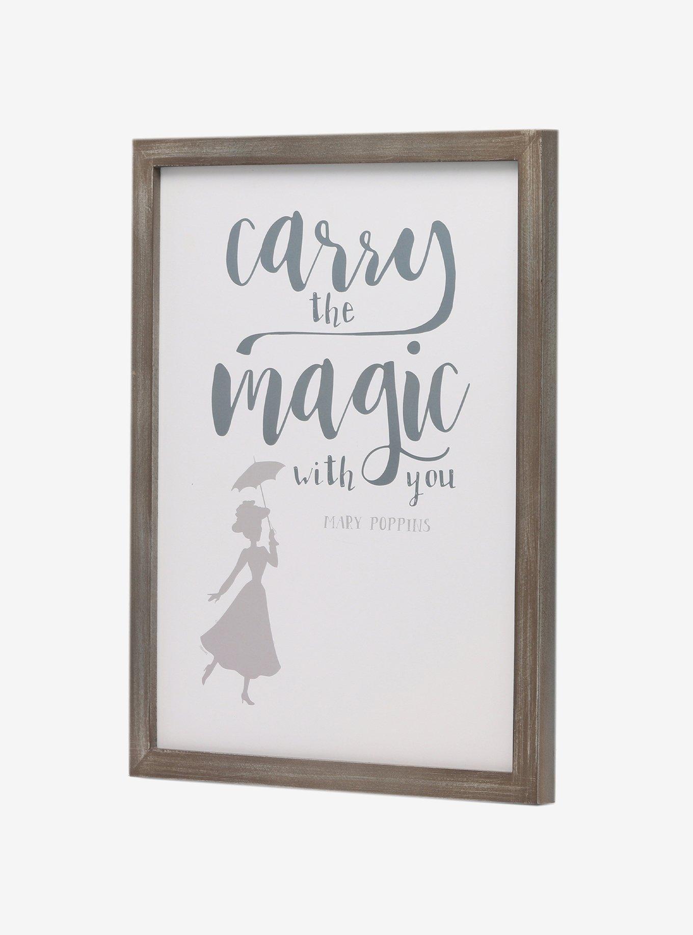 Disney Mary Poppins Carry The Magic Framed Wood Wall Decor, , alternate