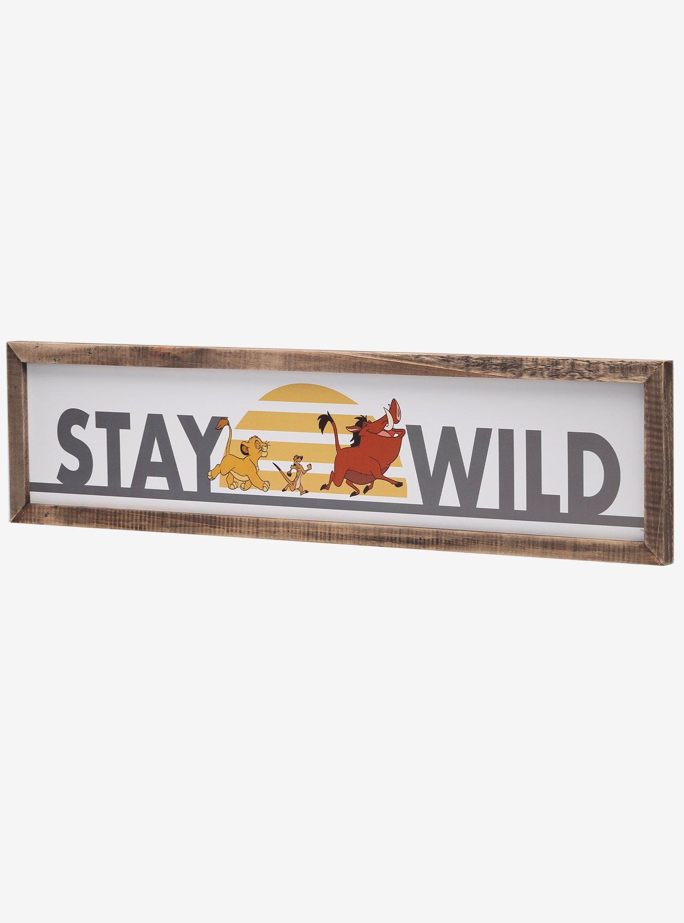 Disney The Lion King Stay Wild Framed Wood Wall Decor, , alternate