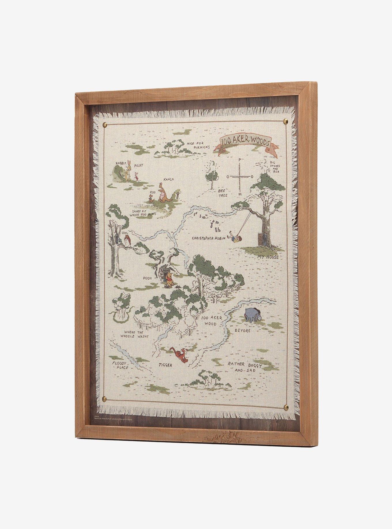 Disney Winnie The Pooh Hundred Acre Wood Map Framed Wood Wall Decor, , hi-res