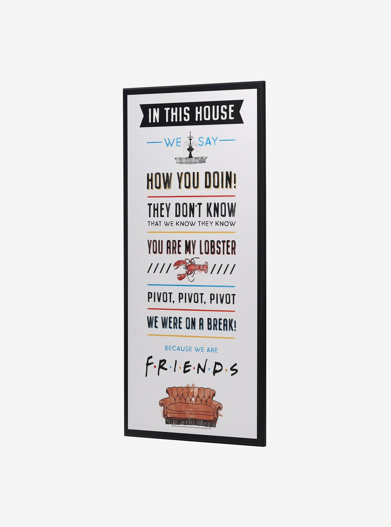 Friends In This House Quotes Wood Wall Decor, , alternate