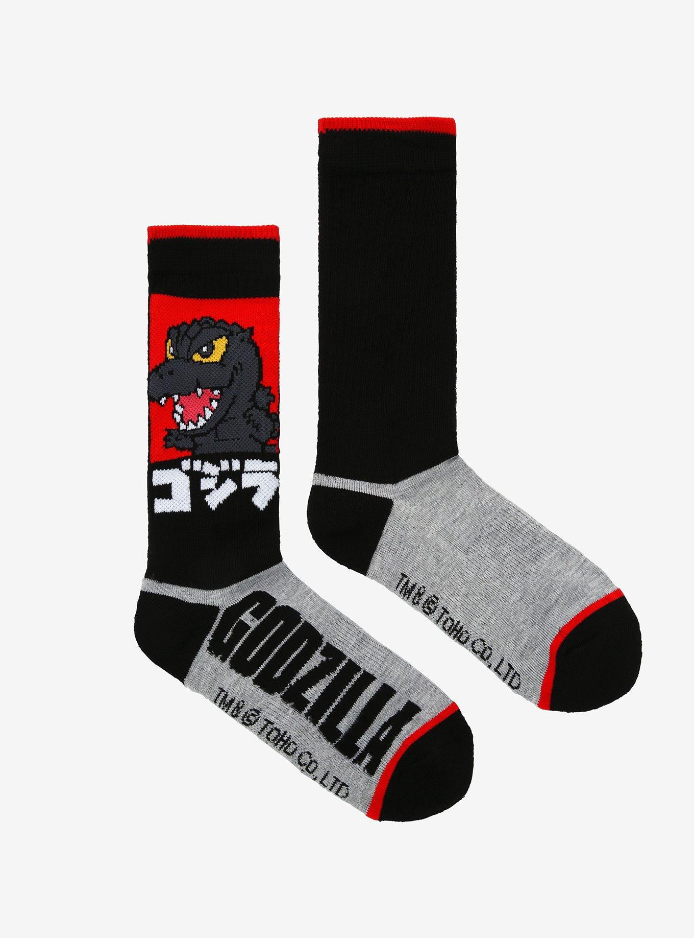 Godzilla Chibi Crew Socks, , alternate