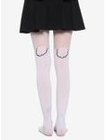 White Bunny Faux Thigh High Tights, , alternate
