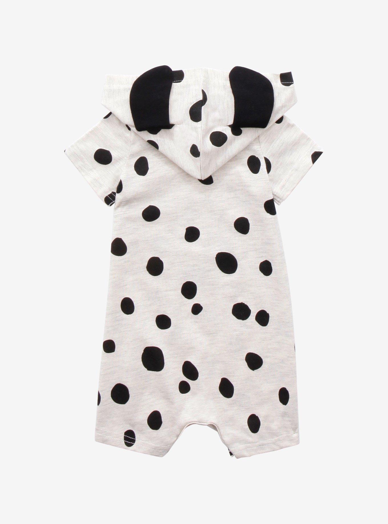 Disney 101 Dalmatians Cute Runs in the Family Hooded Infant One-Piece, HEATHER GREY, alternate