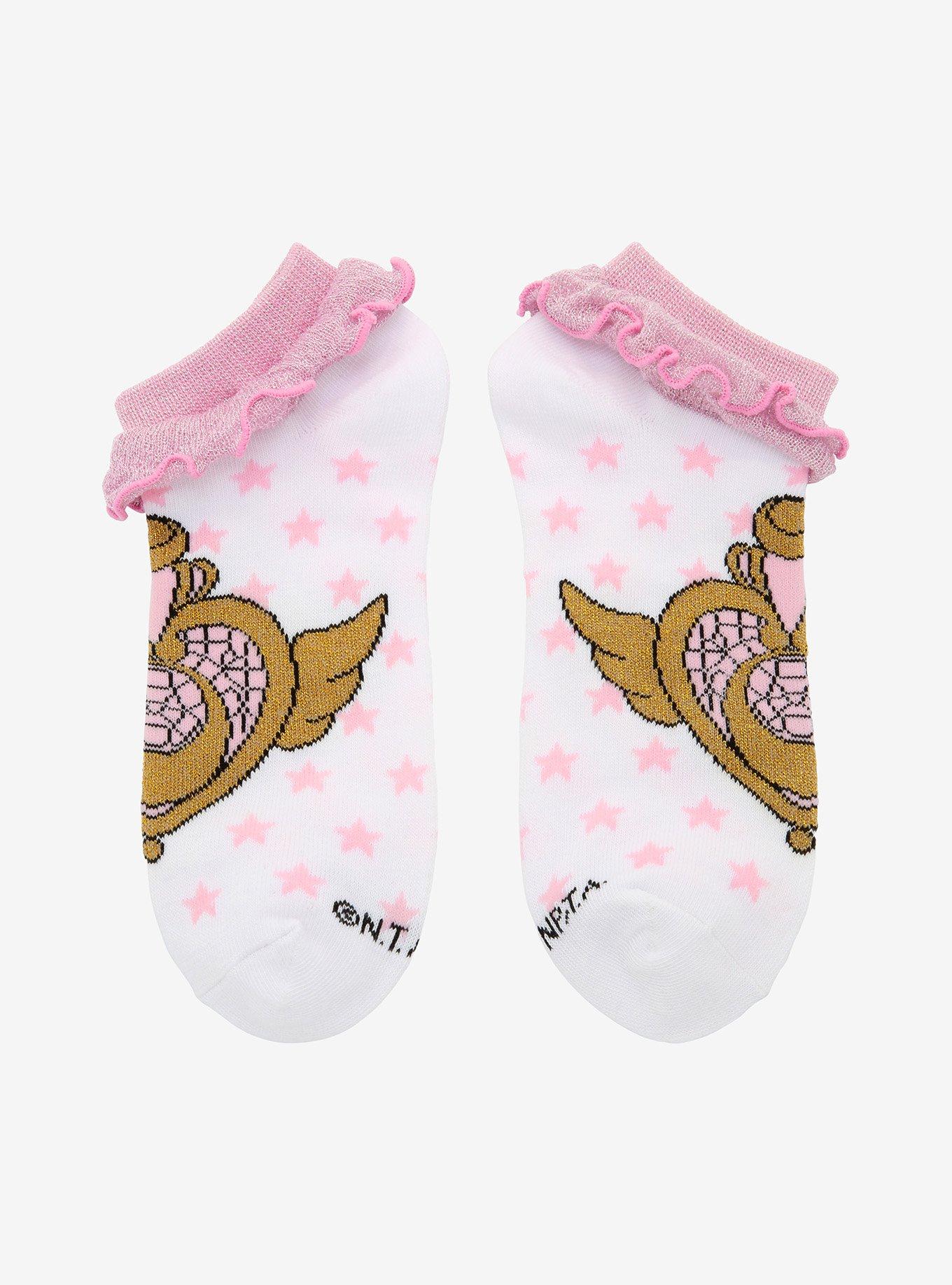 Sailor Moon Crisis Compact Ruffle No-Show Socks, , alternate