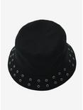 Black Grommet Bucket Hat, , alternate