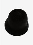 Fuzzy Black Bucket Hat, , alternate