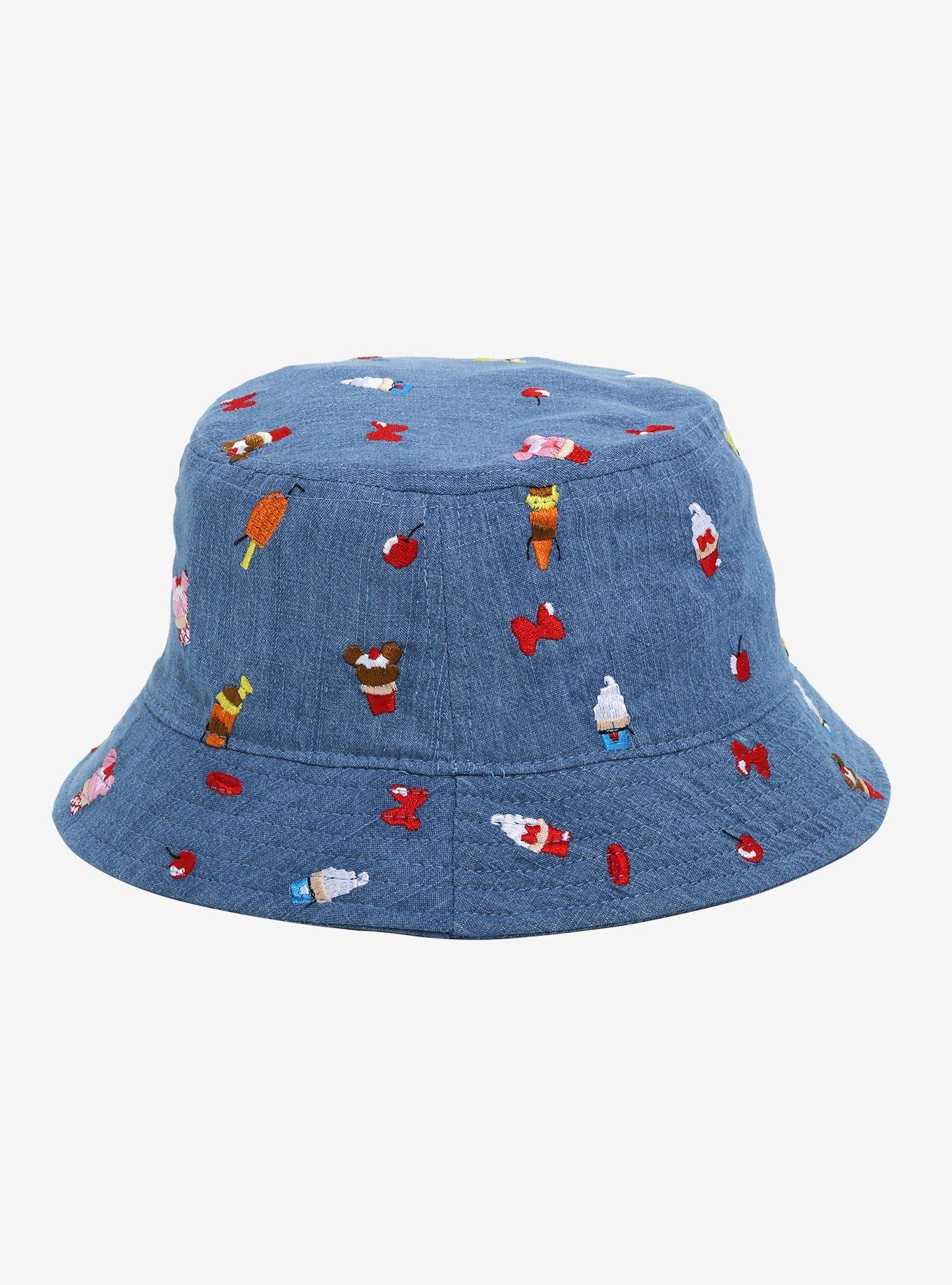 Disney Ice Creams Embroidered Denim Bucket Hat, , alternate