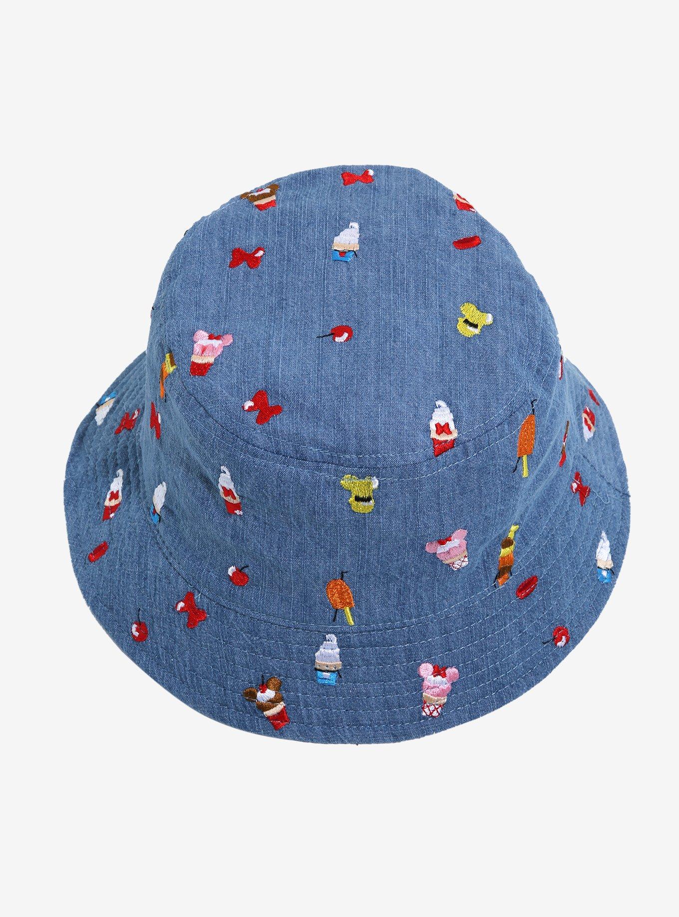 Disney Ice Creams Embroidered Denim Bucket Hat, , alternate