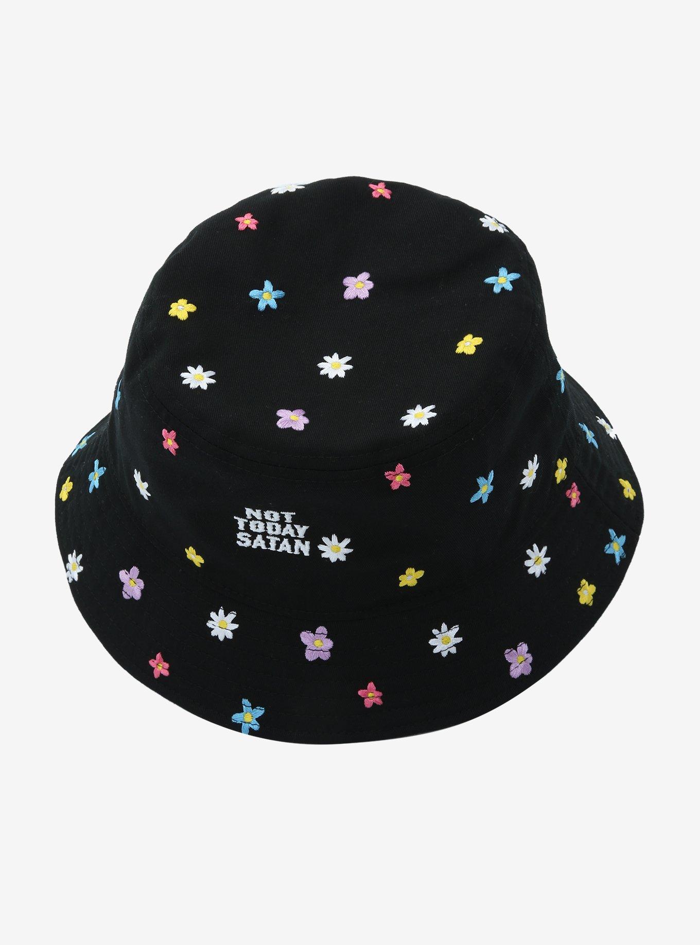 Not Today Satan Flower Bucket Hat, , alternate