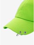Neon Green Hoop Dad Cap, , alternate