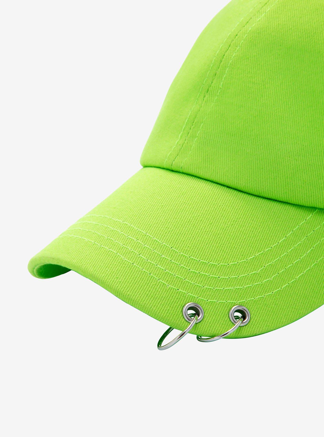 Neon Green Hoop Dad Cap, , alternate