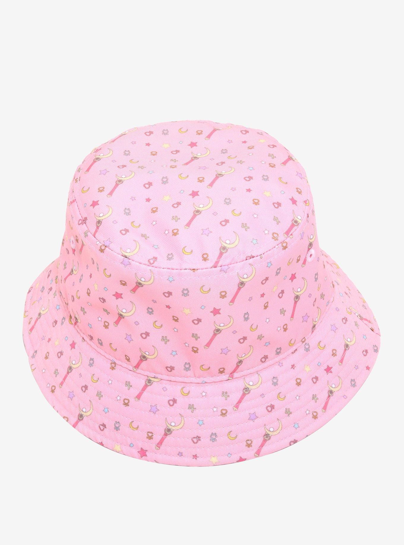 Sailor Moon Pink Icons Bucket Hat, , alternate