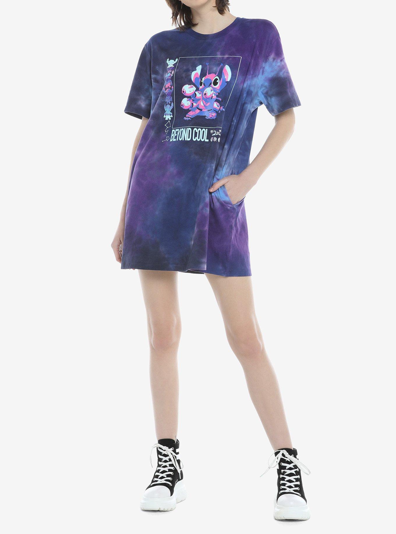 Disney Lilo & Stitch Cosmic Stitch Tie-Dye T-Shirt Dress, MULTI, alternate