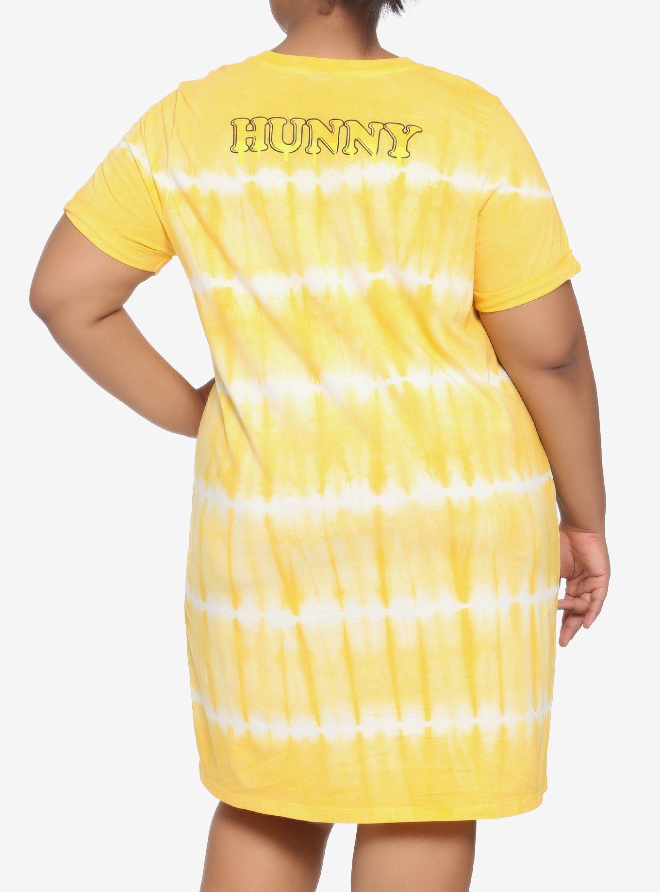 Disney Winnie The Pooh Hunny Tie-Dye T-Shirt Dress Plus Size, MULTI, alternate