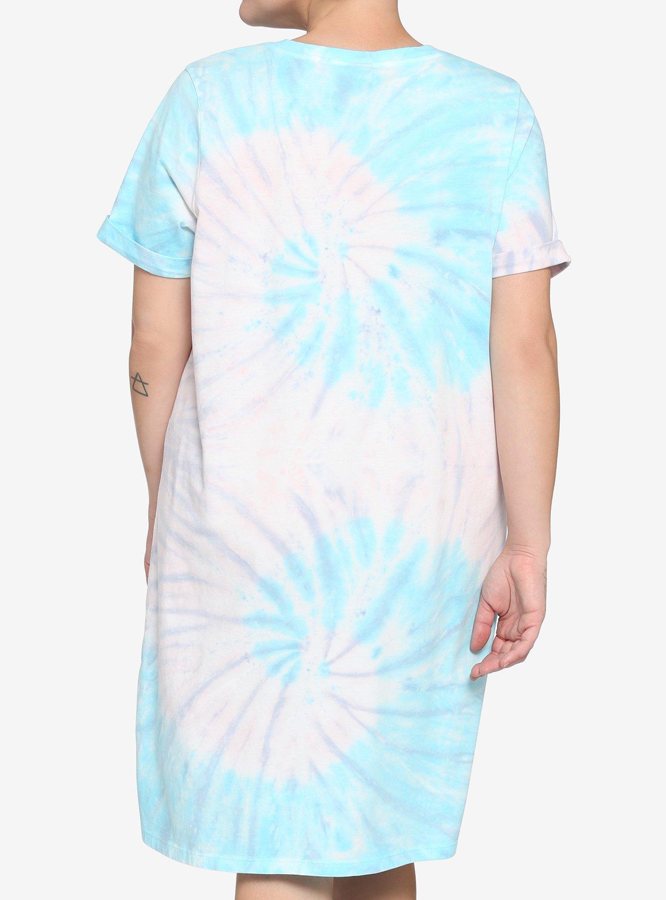 Disney The Little Mermaid Sketch Ariel Tie-Dye T-Shirt Dress Plus Size, MULTI, alternate