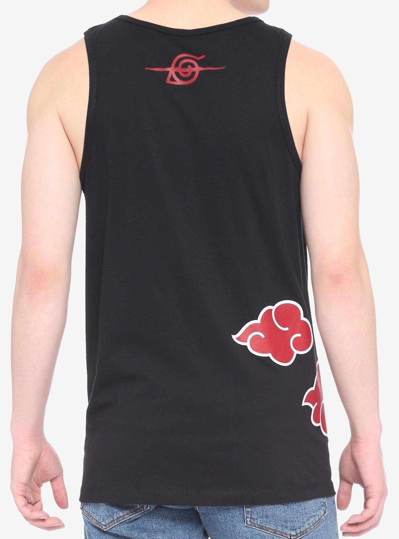 Naruto Shippuden Akatsuki Clouds Tank Top, RED, alternate