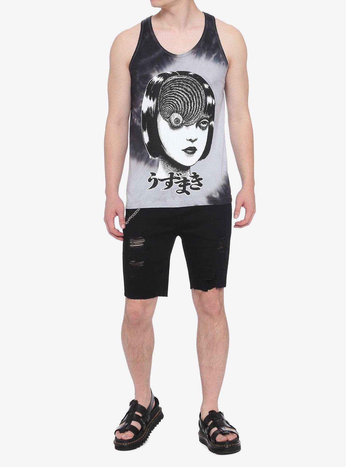 Junji Ito Uzumaki Tie-Dye Tank Top, WHITE, alternate