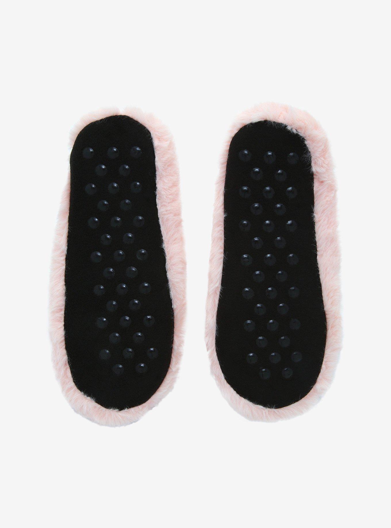 Pink Fuzzy Cozy Slide Slippers, , alternate