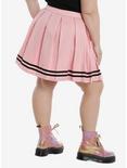 Pink & Black Pleated Cheer Skirt Plus Size, PINK, alternate