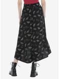 Black Butterfly Hi-Low Maxi Skirt, BLACK, alternate