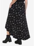 Black Butterfly Hi-Low Maxi Skirt Plus Size, BLACK, alternate
